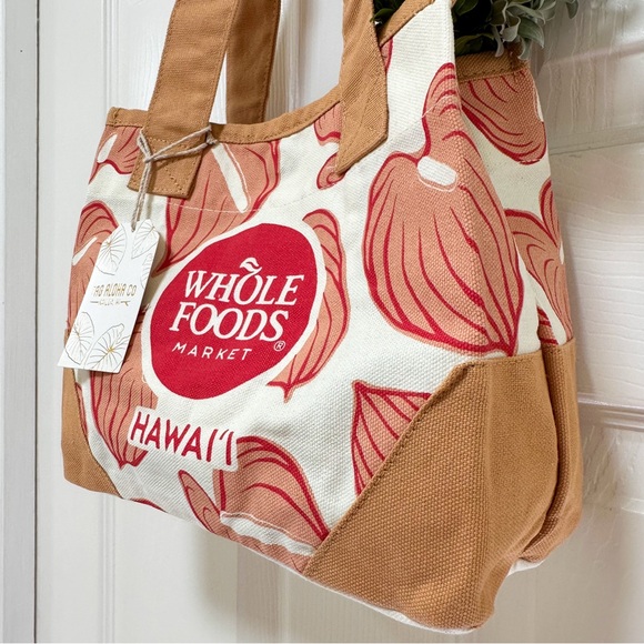 Whole Foods Hawai‘i Tag Aloha Organic Canvas Mini Tote NWT - Picture 4 of 6
